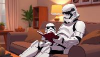 a_cozy_living_room_scene_where_a_stormtrooper_is_sitting_on_a_comfortable_couch__telling_a_story_to_a_baby-1f6acbe2-2b26-4418-92fb-536dd9389bd1.webp